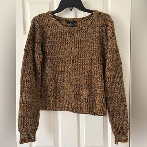 Forever 21 Marled Brown Crew Neck Sweater